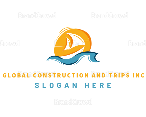 Boat Ocean Beach Logo