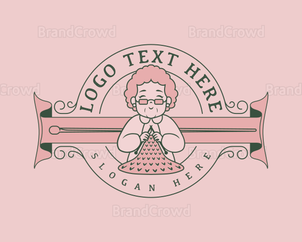 Grandmother Handmade Knitting Logo