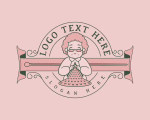 Hobby - Grandmother Handmade Knitting logo design