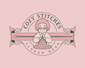 Knitting - Grandmother Handmade Knitting logo design