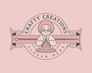 Hobby - Grandmother Handmade Knitting logo design