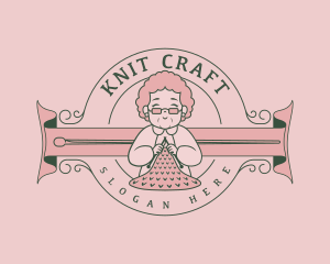 Grandmother Handmade Knitting logo design