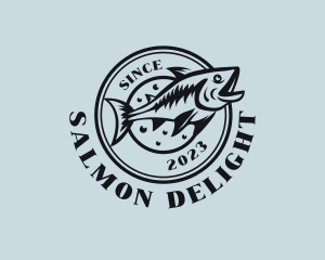 Salmon - Saltwater Marine Fishing logo design