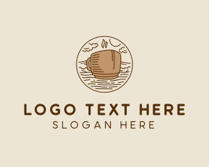 Ocean - Coffee Cafe Seaside Ship logo design