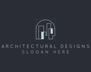 Arch - Arch Building Blueprint logo design