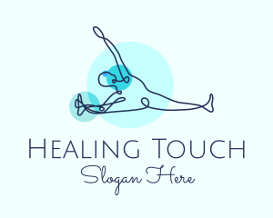 Triangle Yoga Pose  logo design