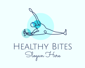 Triangle Yoga Pose  logo design