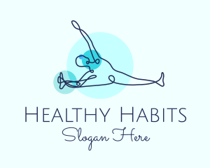 Triangle Yoga Pose  logo design