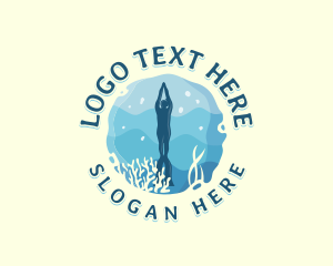 Snorkeling - Freediving Underwater Sport logo design