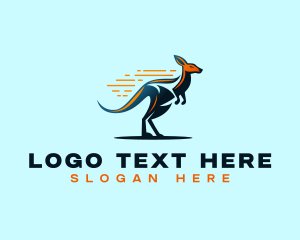 Import - Fast Wild Kangaroo logo design