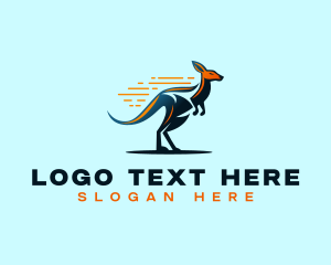 Zoo - Fast Wild Kangaroo logo design