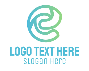 Mosaic - Stylish Outline E logo design