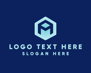 Internet - Tech Hexagon Letter A logo design