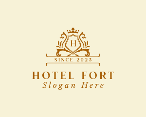 Upscale Royal Hotel logo design