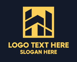 Construction - Yellow Abstract Property logo design