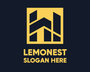 Geometric Shapes - Yellow Abstract Property logo design