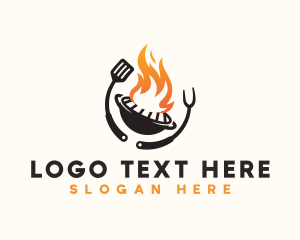 Cooking - Flame Grill Restaurant logo design
