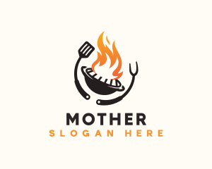Hot - Flame Grill Restaurant logo design
