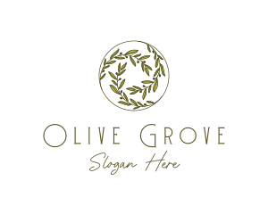 Olive - Natural Olives Circle logo design