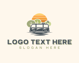 Travel Agency - Minivan Road Trip Travel logo design