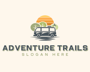 Minivan Road Trip Travel logo design