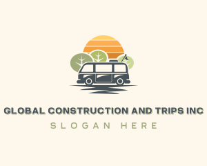 Minivan Road Trip Travel logo design