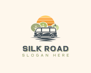 Minivan Road Trip Travel logo design