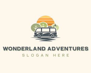 Minivan Road Trip Travel logo design