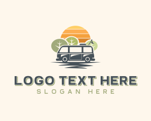 Road Trip - Minivan Road Trip Travel logo design