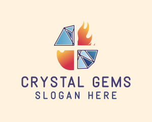 Ice Crystal Fire logo design