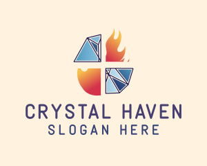 Ice Crystal Fire logo design