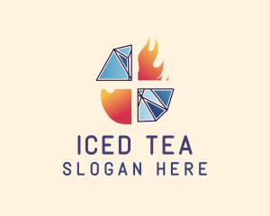 Ice Crystal Fire logo design