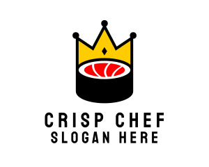 Crown Sushi Restaurant logo design