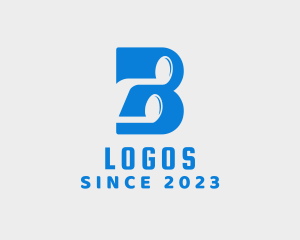 Mobile Application - Letter B Note logo design