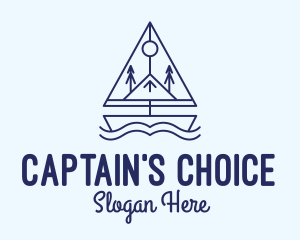 Captain - Vikings Sailing Boat logo design