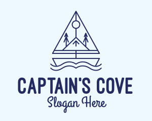 Captain - Vikings Sailing Boat logo design