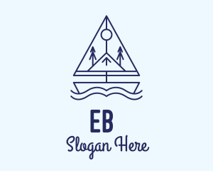 Sea - Vikings Sailing Boat logo design