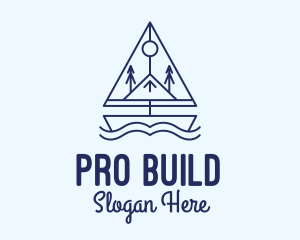 Vikings Sailing Boat logo design