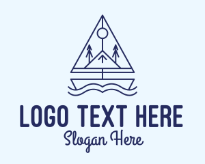 Voyage - Vikings Sailing Boat logo design