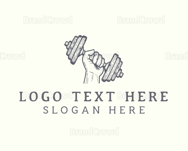 Hand Dumbell Fitness Logo