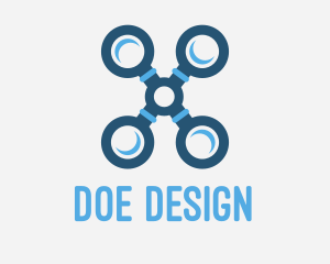 Magnifying Zoom Drone logo design