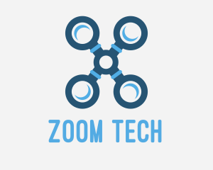 Magnifying Zoom Drone logo design