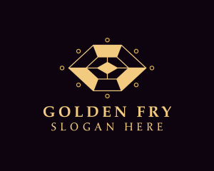 Golden Crystal Gem logo design