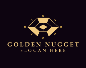 Golden Crystal Gem logo design