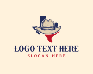 Hat - Western Hat Map logo design