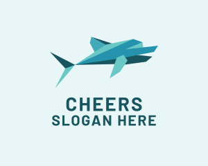 Dolphin Papercraft Origami Logo