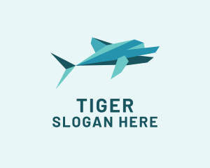 Etsy - Dolphin Papercraft Origami logo design