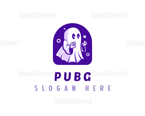 Ghost Cartoon Gaming Character Logo