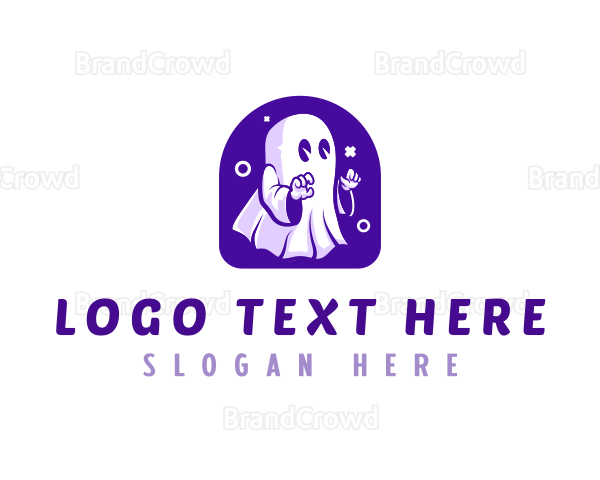 Ghost Cartoon Gaming Character Logo