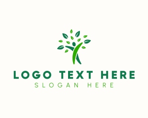 Recreation - Natural Human Tree logo design